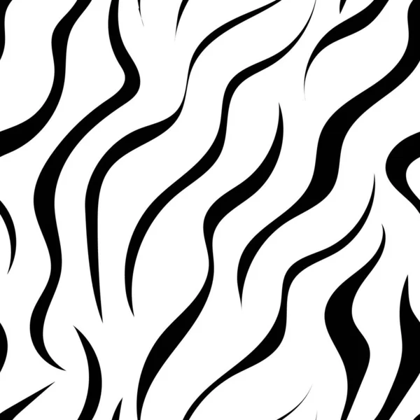 Modèle Animal Zèbre Abstrait Sans Couture Texture Vectorielle Fond Blanc — Image vectorielle