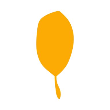 Turuncu sonbahar yaprağı, bitkisel element. İşaret, sembol, simge olarak kullanılabilir. Turuncu yaprak silueti. Sonbahar botanik taşıyıcı düz bitki elementi. Stok vektör illüstrasyonu beyaz arkaplanda izole edildi.