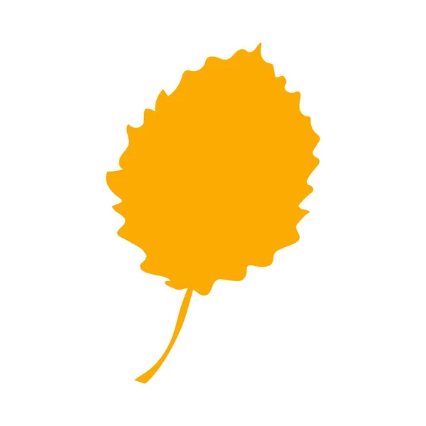 オレンジの秋の葉 ハーブの要素 アイコンとして使用できます 秋のオレンジの葉のシルエット 秋の植物ベクトルフラット植物要素 白い背景に隔離されたストックベクトルイラスト — ストックベクタ
