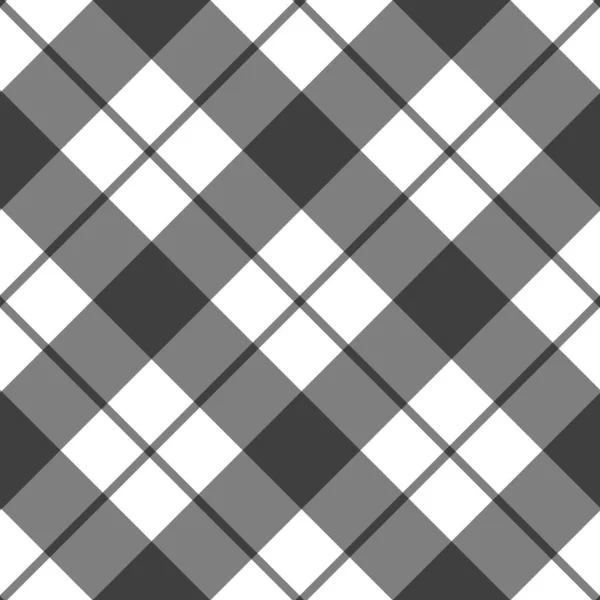 Black White Seamless Gingham Pattern Checkered Fabric Plaid Tablecloth Napkin — Stock Vector