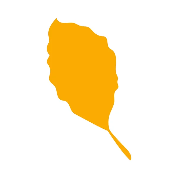 秋天的叶子 植物元素 落橙山毛叶 可用作标志 秋天植物元素扁平 山核桃橙叶 在白色背景上孤立的种群矢量说明 — 图库矢量图片
