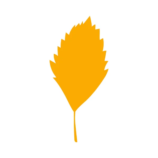 落橙叶 简单的秋叶 草本元素 可用作标志 装饰图标 秋天植物矢量平坦的植物元素 在白色背景上孤立的种群矢量说明 — 图库矢量图片