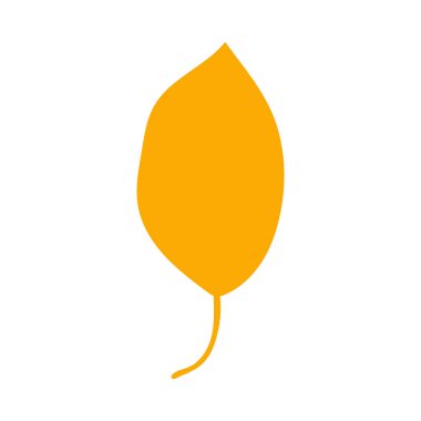 Sonbahar portakal yaprağı. Basit bir sonbahar yaprağı, bitkisel element. Dekor için işaret, sembol ve simge olarak kullanılabilir. Sonbahar botanik taşıyıcı düz bitki elementi. Stok vektör illüstrasyonu beyaz arkaplanda izole edildi.