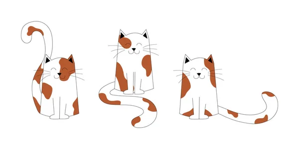 Desenhos animados doodle desenho de gato preto. silhueta de gatinho simples  e fofo, ilustração vetorial de halloween.