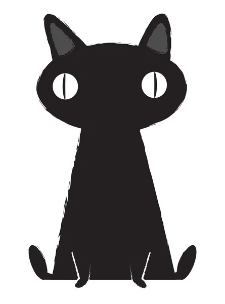 Siège de chat noir — Image vectorielle