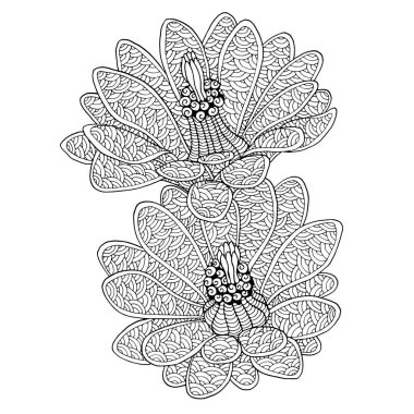 soyut siyah ve beyaz sanat tasarımı egzotik doğal çiçek, dikişsiz vektör grafik, desenli desenli desenli desenli desenli desenli desenli desenli desenli desenli desenli desenli desenli desenler, vektör.