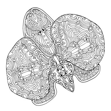 Dekoratif desenli desenli desenli karalama stili vektör.