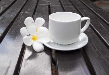 bir fincan kahve ile bulanık güneş ışığı, güneşli bir gün, bahçede