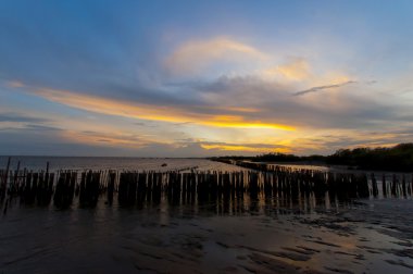 deniz ve gökyüzü ile renk efekti filtre tarzı görüntü güneşlerin bulanık