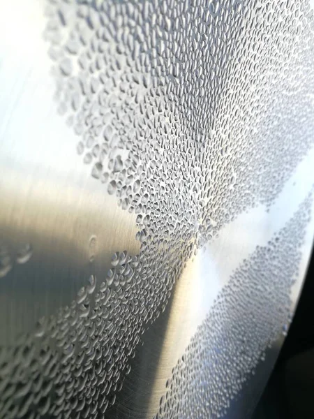 Water Drops Sheet Metal — Stock Photo, Image