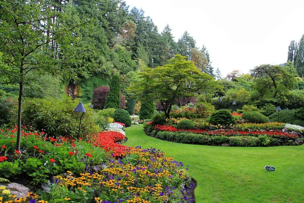 Sítio Histórico Nacional Butchart Jardim Primavera — Fotografia de Stock