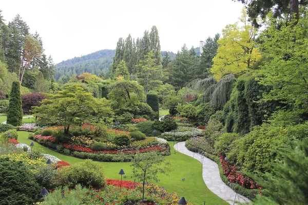 Sitio Histórico Nacional Butchart Jardín Primavera —  Fotos de Stock