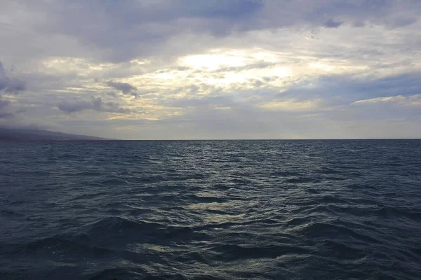 Mar Das Caraíbas Vista Jamaica Pôr Sol — Fotografia de Stock