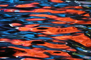 Suya yansıyan ışık soyutlama gibidir.