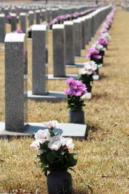 Resmi bir atmosferi olan Ulusal Mezarlık