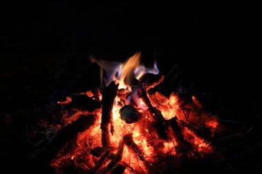 Harika bir kamp ateşi