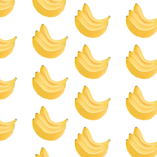 Patrón sin costuras con racimo de plátanos — Vector de stock