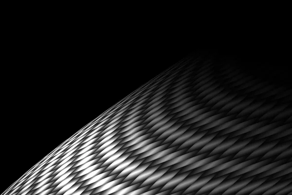 Křivka uhlíkové vlákno na černý stín. — Stock fotografie