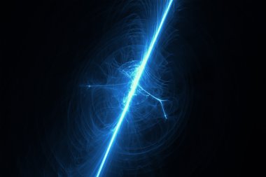Mavi parlaklık enerji dalgası.