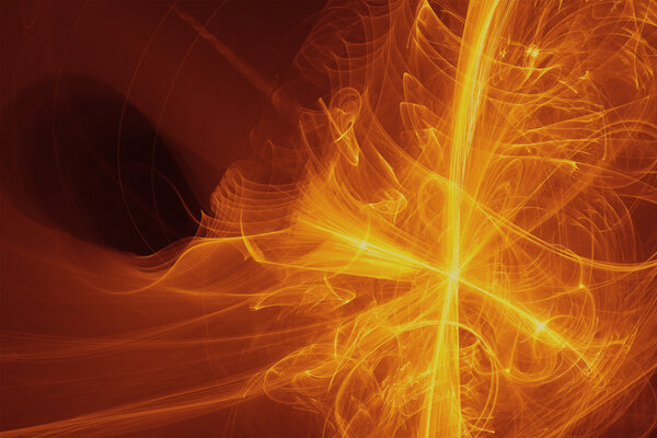 Yellow glow energy wave. lighting effect abstract background. This image is suitable for any purpose, such as science, fantastic, sci-fi, horror, supernatural and etc.