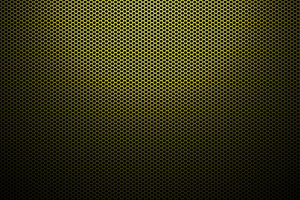 Riflettori su fondo a rete metallica gialla . — Foto Stock
