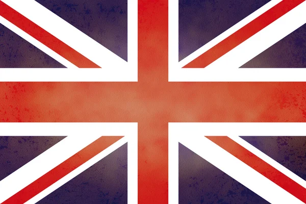 Flagge des Vereinigten Königreichs auf altem Papier. — Stockfoto