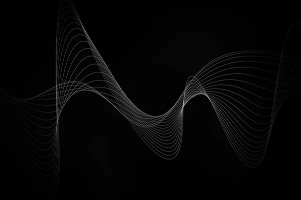 Beyaz çizgi düz dalga — Stok fotoğraf