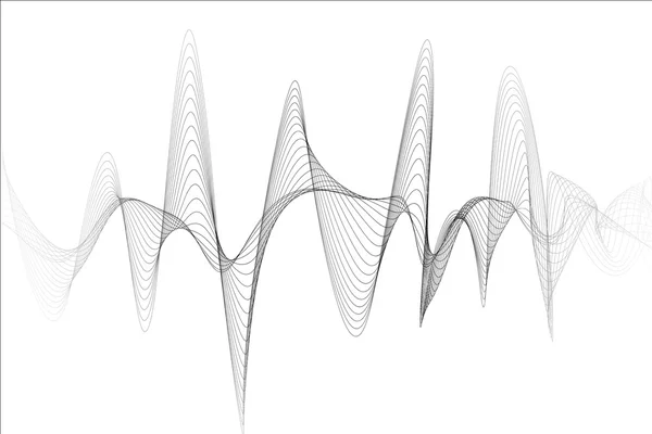 Siyah çizgi düz dalga — Stok fotoğraf