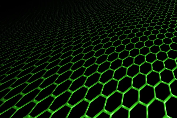 siyah zemin üzerine yeşil eğri metalik kafes. 