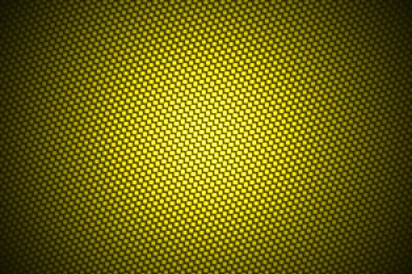 Riflettori su fondo giallo in fibra di carbonio . — Foto Stock