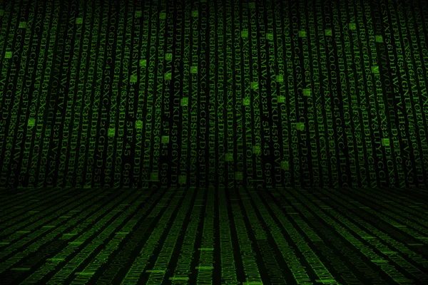 Yeşil alfasayısal kod arka plan.