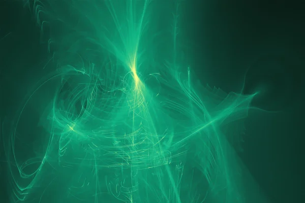 Green glow energy wave. lighting effect abstract background. — Stock Photo, Image