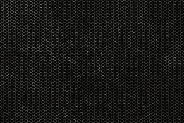 黑色的金属网格背景纹理 — 图库照片
