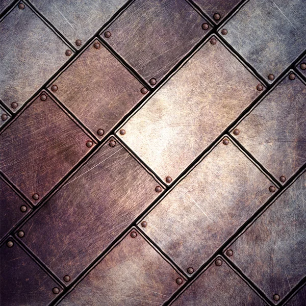 Grunge metal plaka 3d çizim.