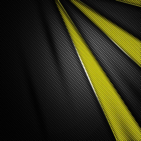 Fondo de fibra de carbono amarillo y negro . — Foto de Stock