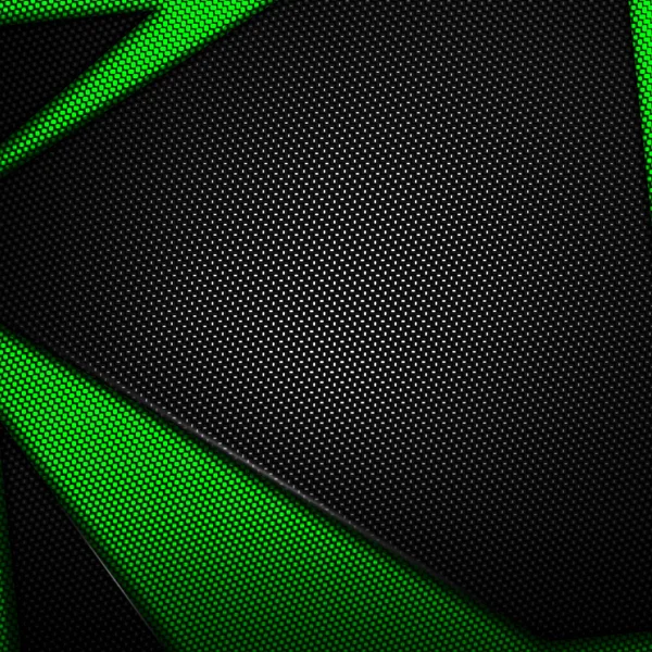 Green and black carbon fiber background. — Stock Photo, Image