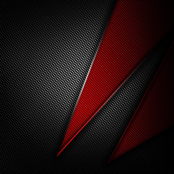 Red and black carbon fiber. two tone metal background and textur Stock