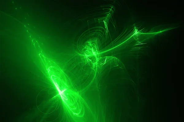 green glow energy wave