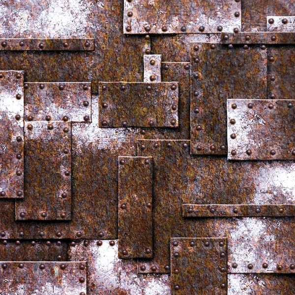Muro di correzione arrugginito. grunge sfondo metallico . — Foto Stock