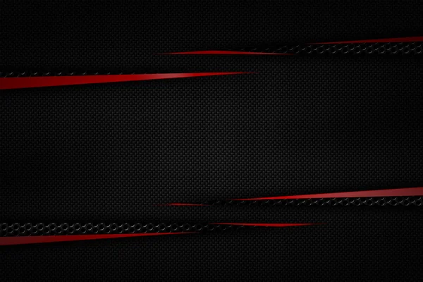 Gray and red carbon fiber frame on black grille background. — Stock Photo, Image