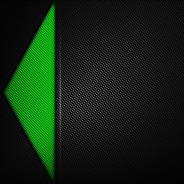 yeşil ve siyah karbon fiber arka plan.