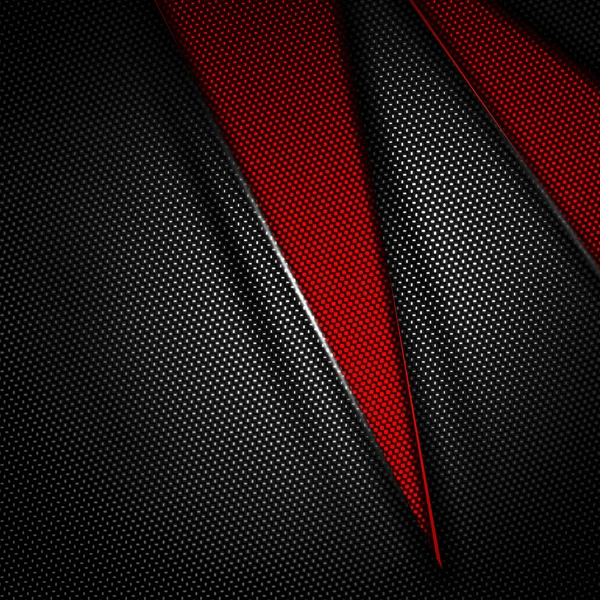 Red and black carbon fiber background. — Stock Photo, Image