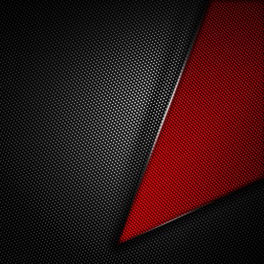 Kırmızı ve siyah karbon fiber arka plan.