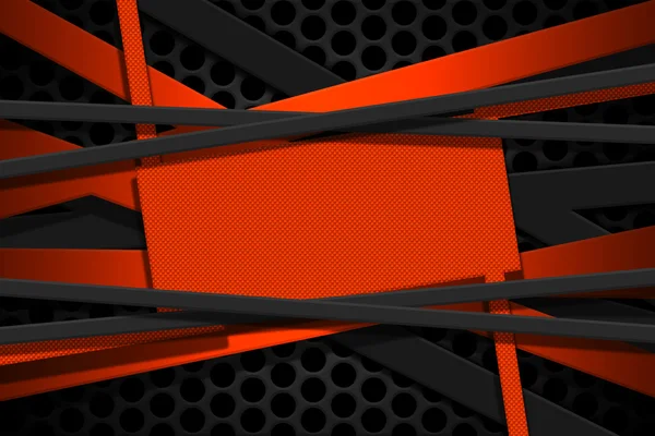 Quadro de fibra de carbono laranja e cinza em backgrou de carbono de malha preta — Fotografia de Stock