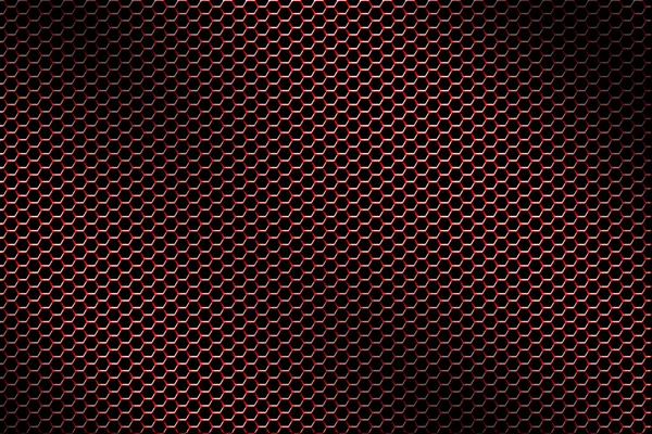 Piros króm hűtőrács. fém háttér. — Stock Fotó