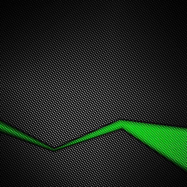 green and black carbon fiber background.