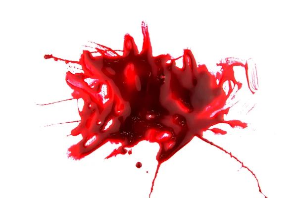 Set 8. macchie di sangue su sfondo bianco isolato — Foto Stock