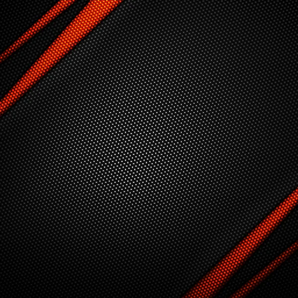 Orange and black carbon fiber background. — Stock Photo, Image