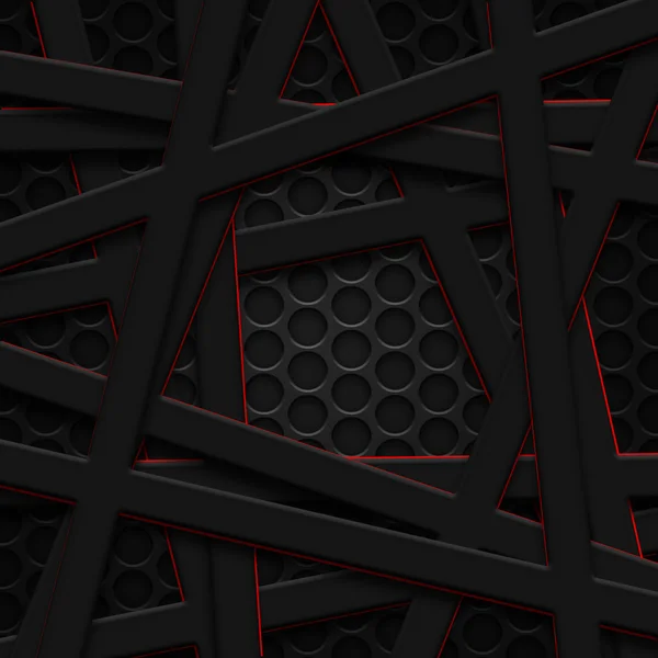 Conjunto 8. quadro cinza e vermelho em fibra de carbono preto . — Fotografia de Stock