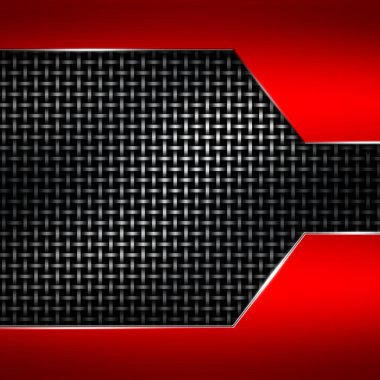 siyah metalik kafes üzerinde kırmızı metal çerçeve. 